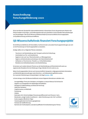 20 07 14 QS Wissenschaftsfonds Veroeffentlicht Ausschreibung