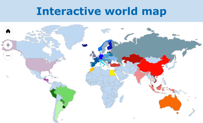 QS Interactive World Map Current Analysis Results Of